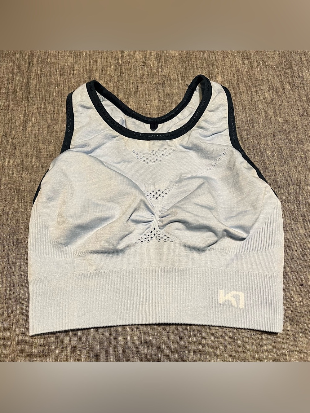 Kari Traa Ness Sports Bra - Light blue / navy trim